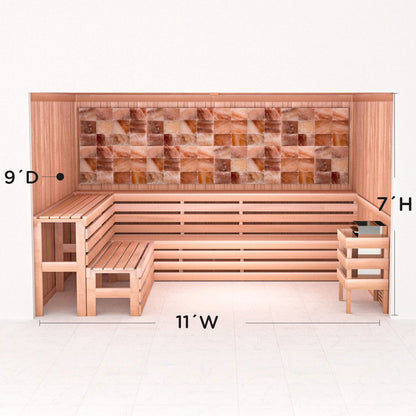 Precut Home Sauna Kit - Himalayan Salt Sauna - No Lighting