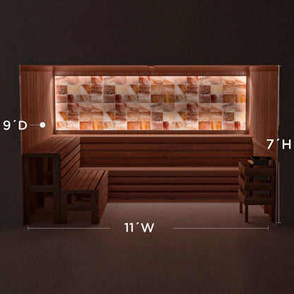 Himalayan Salt Home Sauna Kit Perimeter Lighting