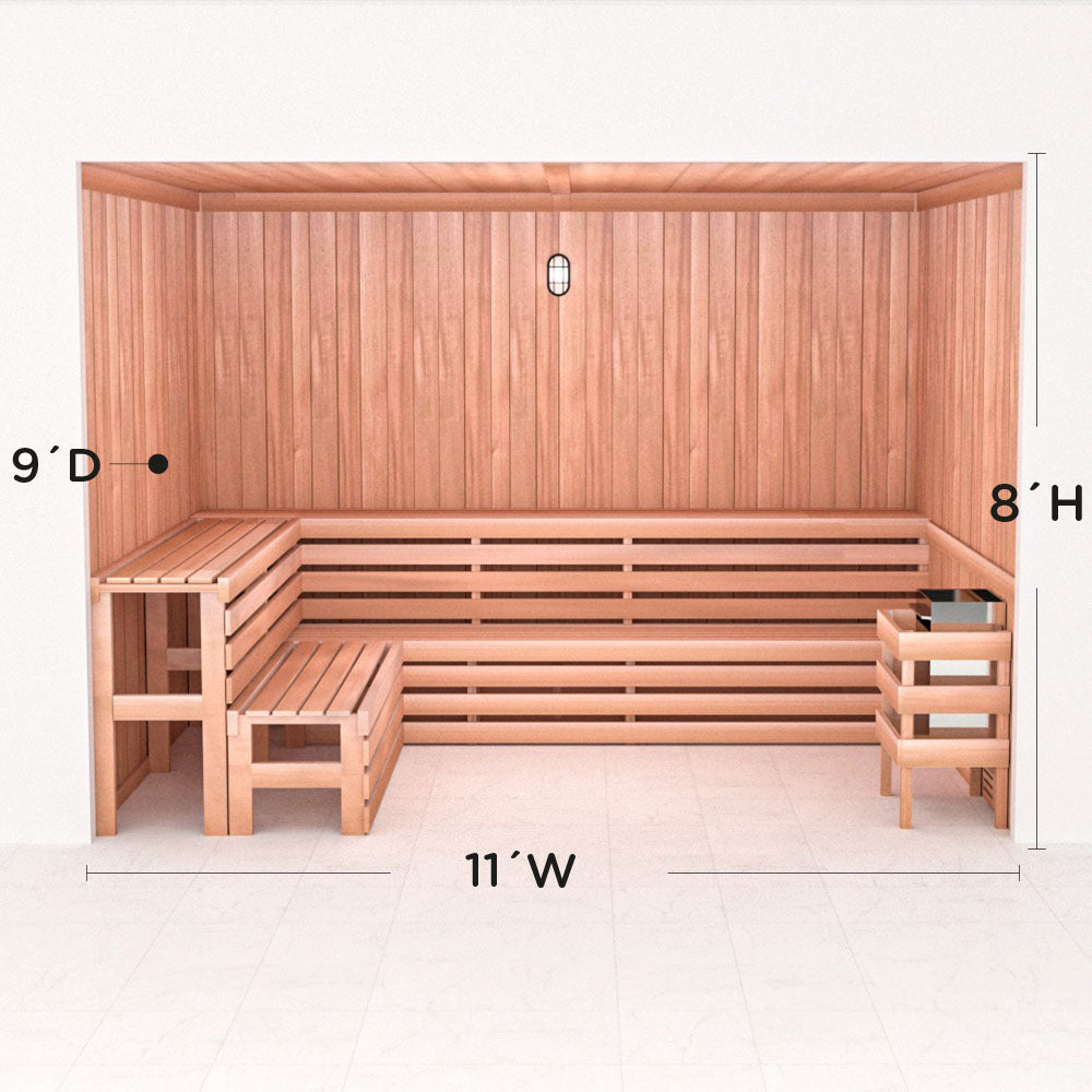 Precut Home Sauna Kit - by Scandia -  2 to 10 Person