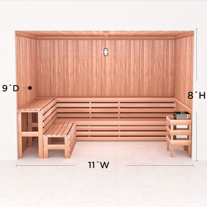 Precut Home Sauna Kit - by Scandia -  2 to 10 Person