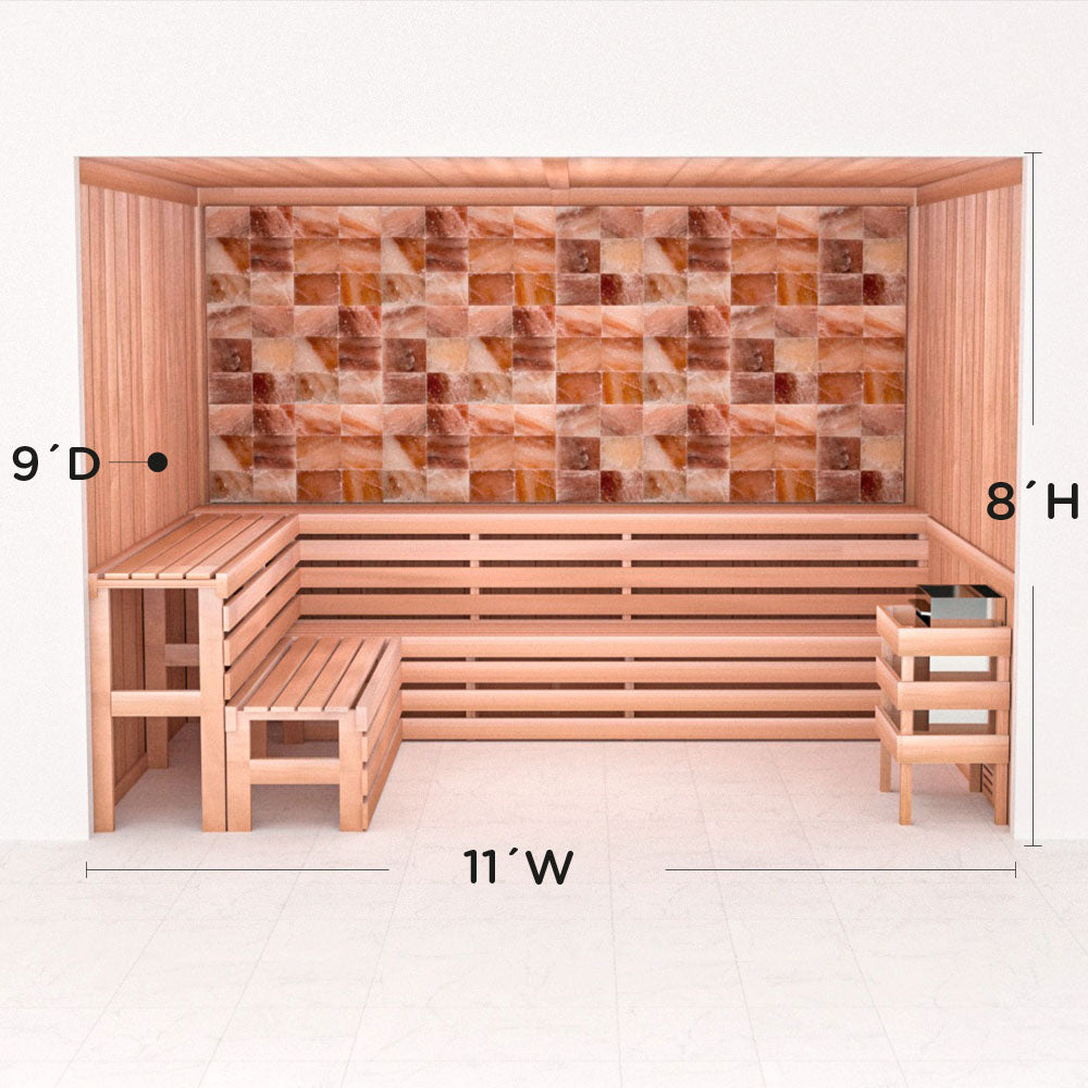 Precut Home Sauna Kit - Himalayan Salt Sauna - No Lighting