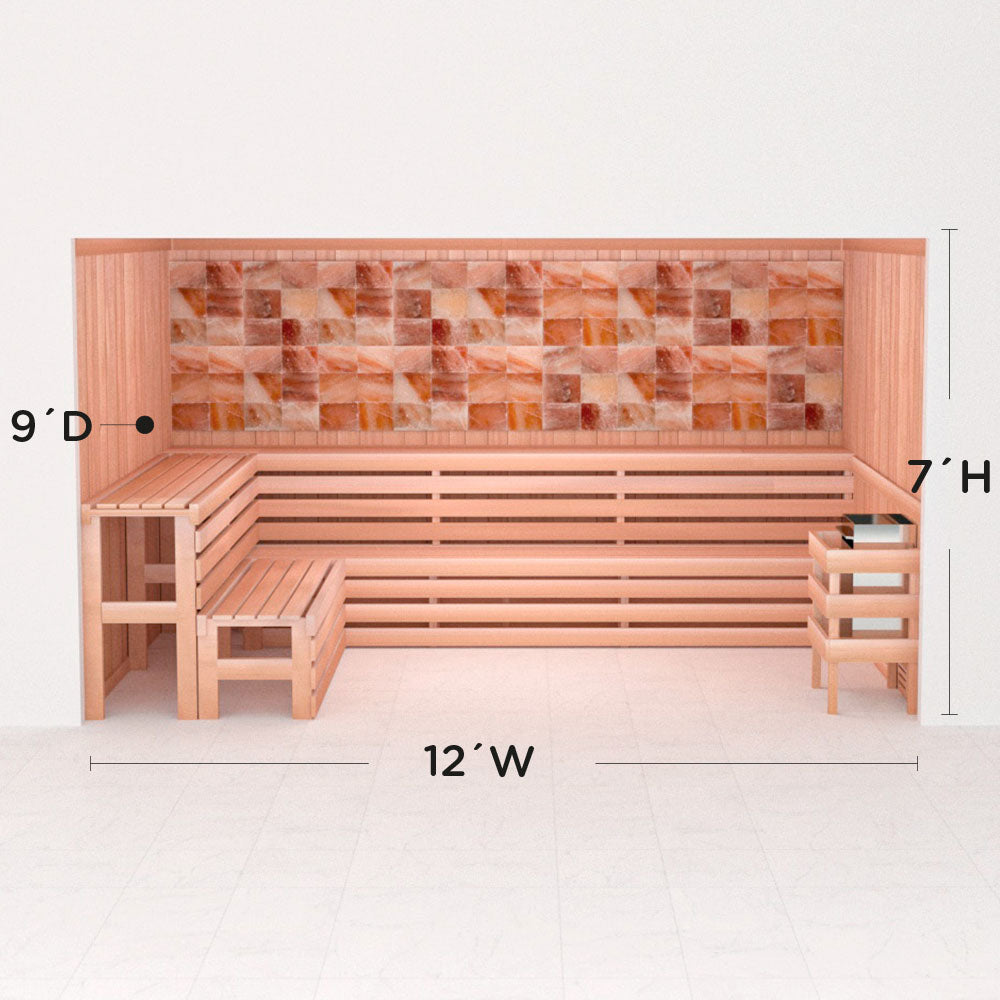 Precut Home Sauna Kit - Himalayan Salt Sauna - No Lighting