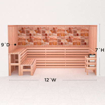 Precut Home Sauna Kit - Himalayan Salt Sauna - No Lighting