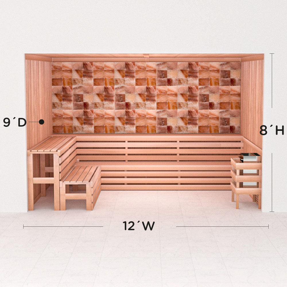Precut Home Sauna Kit - Himalayan Salt Sauna - No Lighting