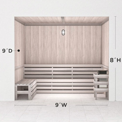 Hand Finished Precut Home Sauna Kit by Scandia - White