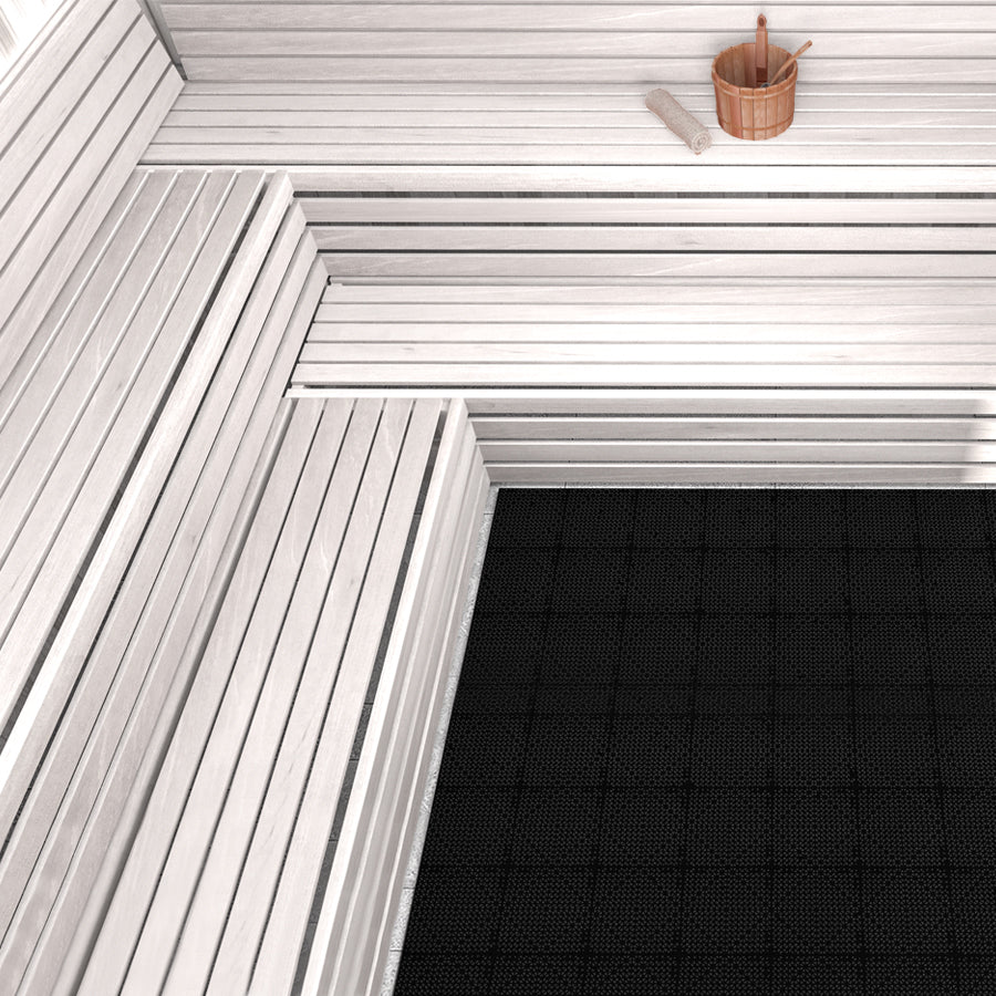 Sauna mat air view