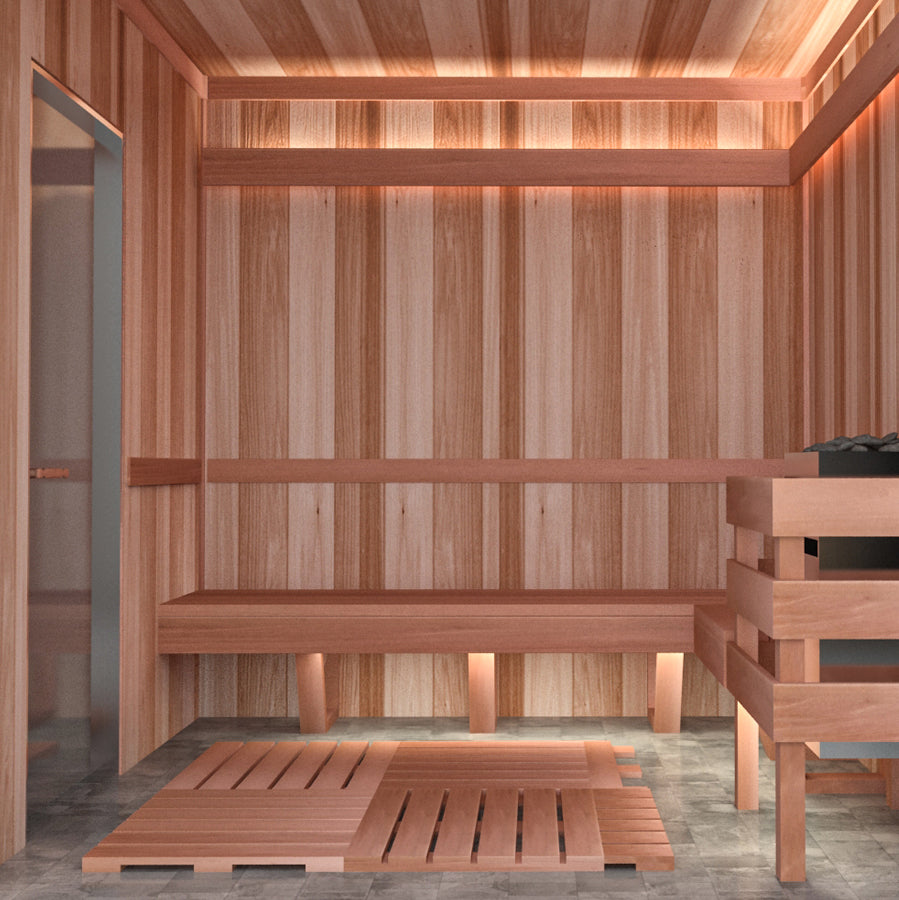 Scandia precut cedar sauna interior