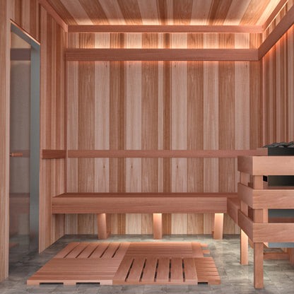 Scandia precut cedar sauna interior