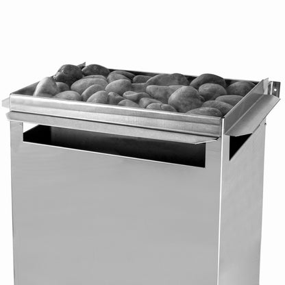 Close-up detail of the Scandia large electric sauna heater