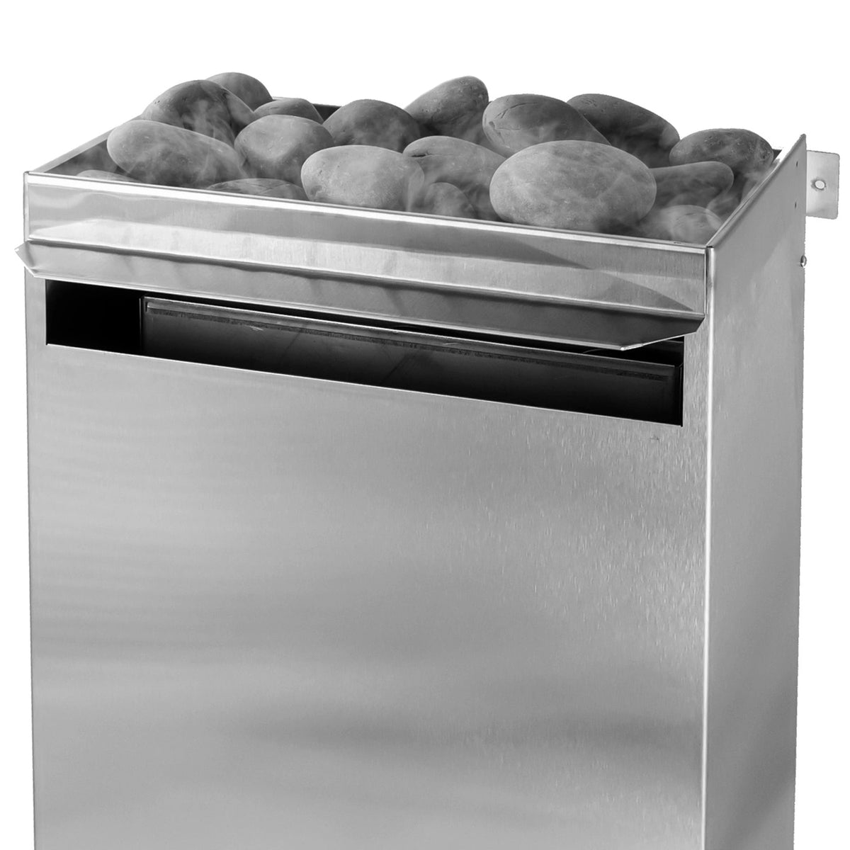 Close-up detail of the Scandia small electric sauna heater