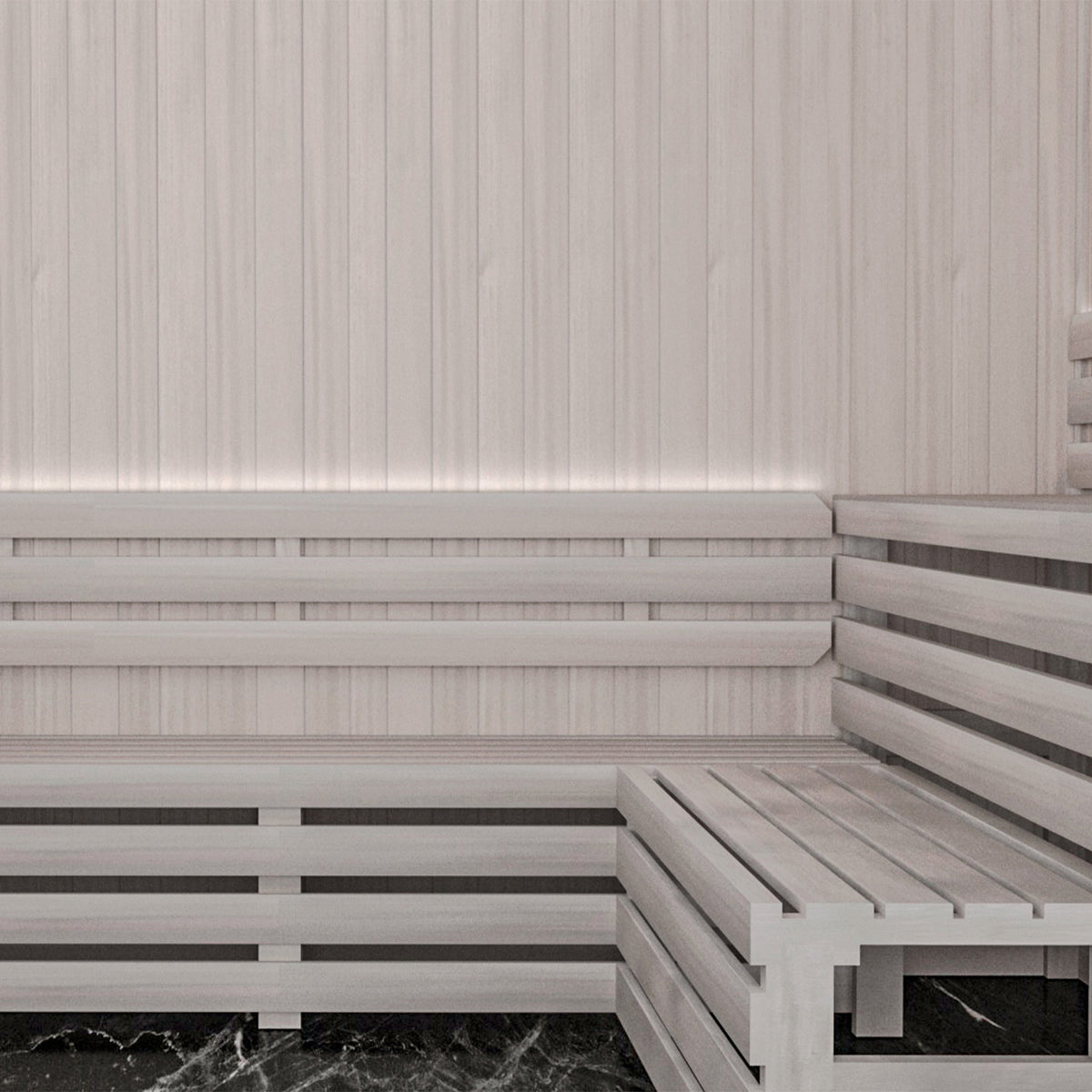 Hand-finished white precut sauna kit