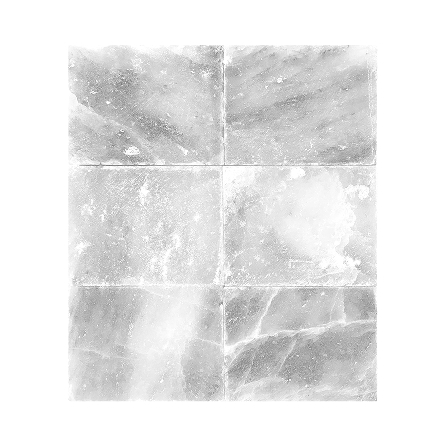 White Himalayan salt wall panel for saunas