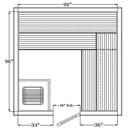 Avalon AP Indoor Sauna for 4-8 People - Saunas.com