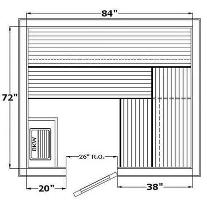Avalon AP Indoor Sauna for 4-8 People - Saunas.com