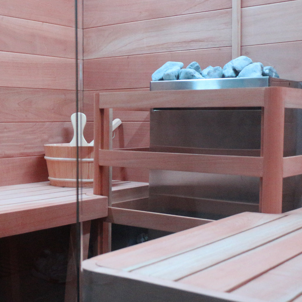 Electric Heater installed in a sauna