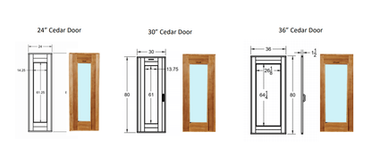 Western Red Cedar Sauna Door - Saunas.com