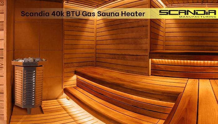 Scandia 40K BTU Gas Sauna Heater - Saunas.com