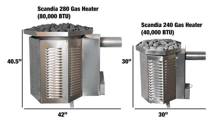 Scandia 80K BTU Gas Sauna Heater - Saunas.com