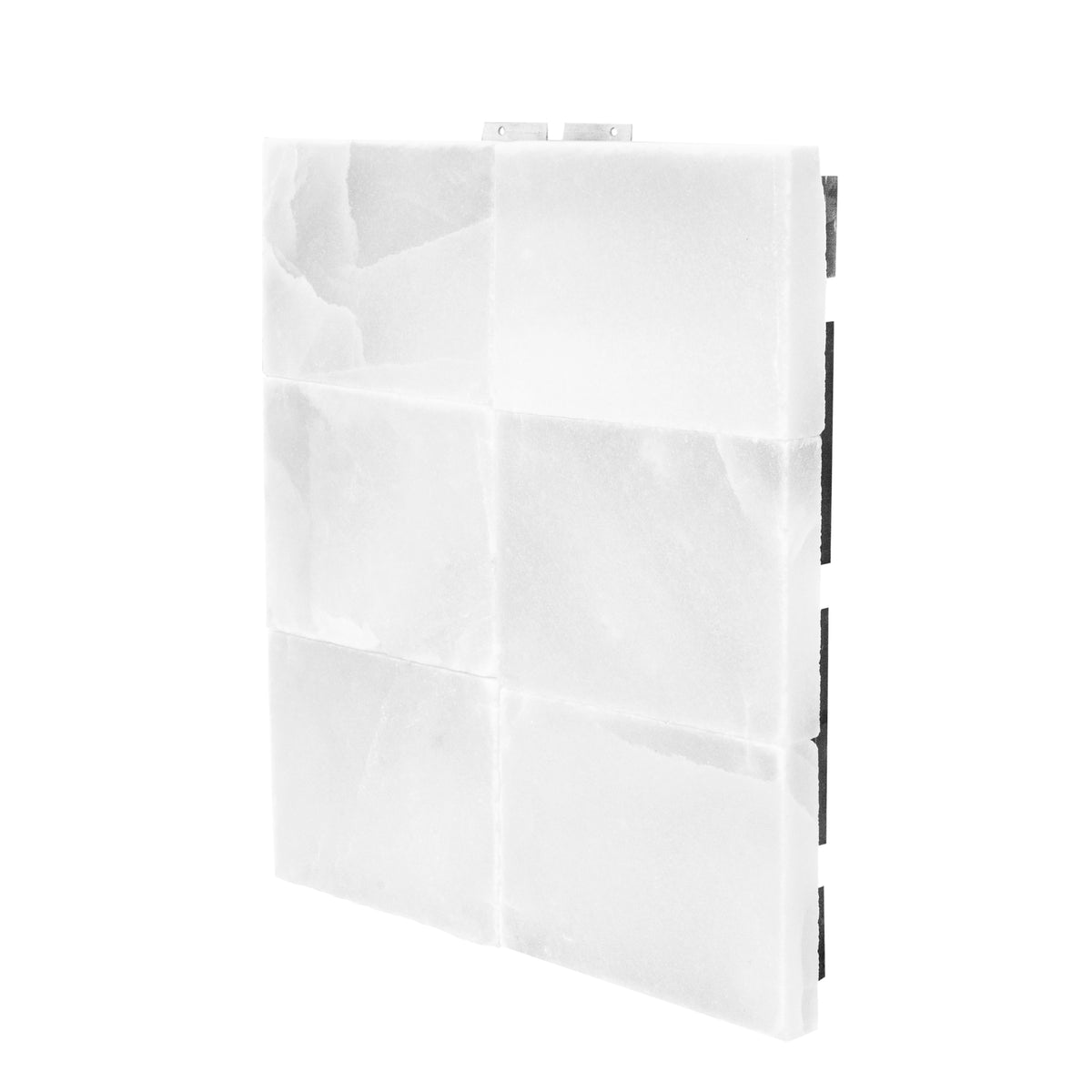 White Himalayan salt wall panel for saunas